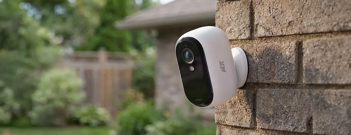 outdoor white adt camera