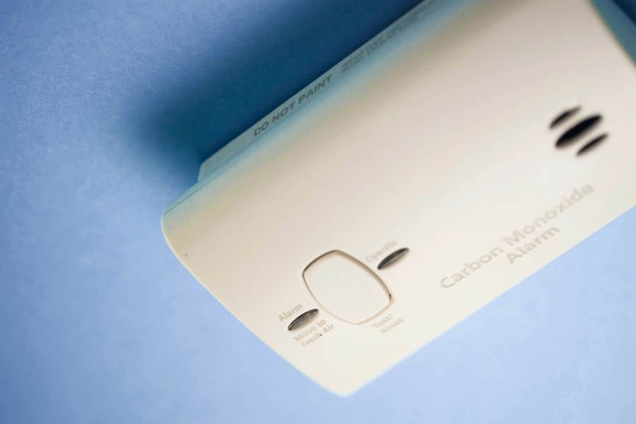 up close shot of a carbon monoxide detector